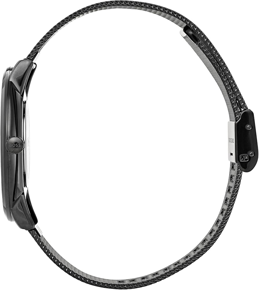  Shop Authentic Hugo Boss Horizon Quartz Black Dial Black Mesh Bracelet Watch For Men - 1513542 - Luxxuri