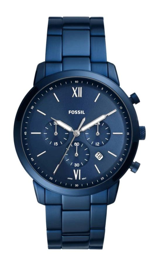  Shop Authentic Fossil Neutra Chronograph Blue Dial Blue Steel Strap Watch for Men - FS5826 - Luxxuri