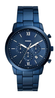  Shop Authentic Fossil Neutra Chronograph Blue Dial Blue Steel Strap Watch for Men - FS5826 - Luxxuri