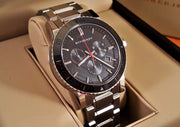 Shop Authentic Burberry The City Black Dial Silver Steel Strap Watch for Men - BU9380 - Luxxuri