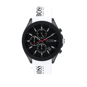  Shop Authentic Hugo Boss Velocity Black Dial White Rubber Strap Watch for Men - 1513718 - Luxxuri