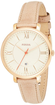  Shop Authentic Fossil Jacqueline White Dial Brown Leather Strap Watch for Women - ES3487 - Luxxuri