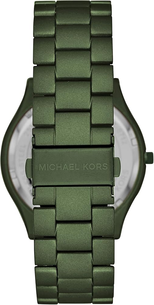  Shop Authentic Michael Kors Slim Runway Quartz Black Dial Green Steel Strap Watch For Men - MK8715 - Luxxuri