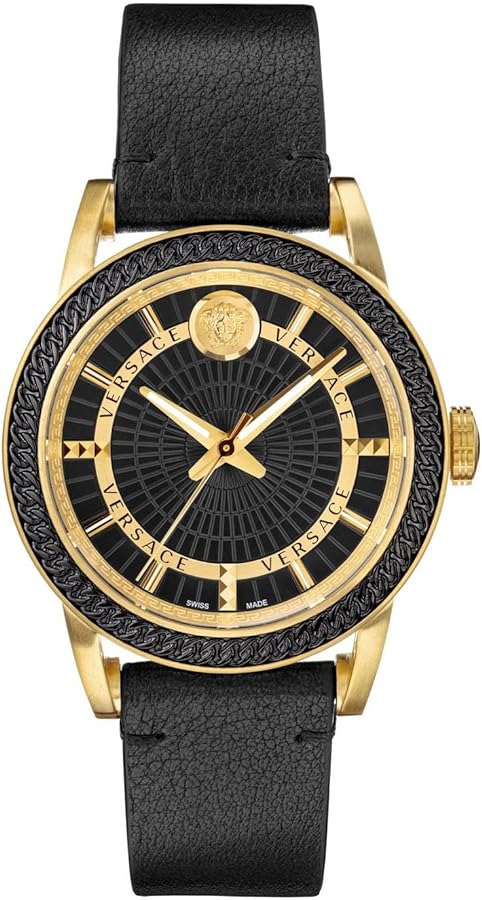  Shop Authentic Versace Code Quartz Black Dial Black Leather Strap Watch For Men - VEPO00320 - Luxxuri