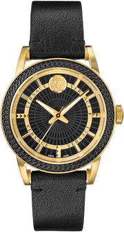  Shop Authentic Versace Code Quartz Black Dial Black Leather Strap Watch For Men - VEPO00320 - Luxxuri