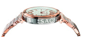  Shop Authentic Versace V-Twist White Dial Two Tone Mesh Bracelet Watch for Women - VELS00719 - Luxxuri