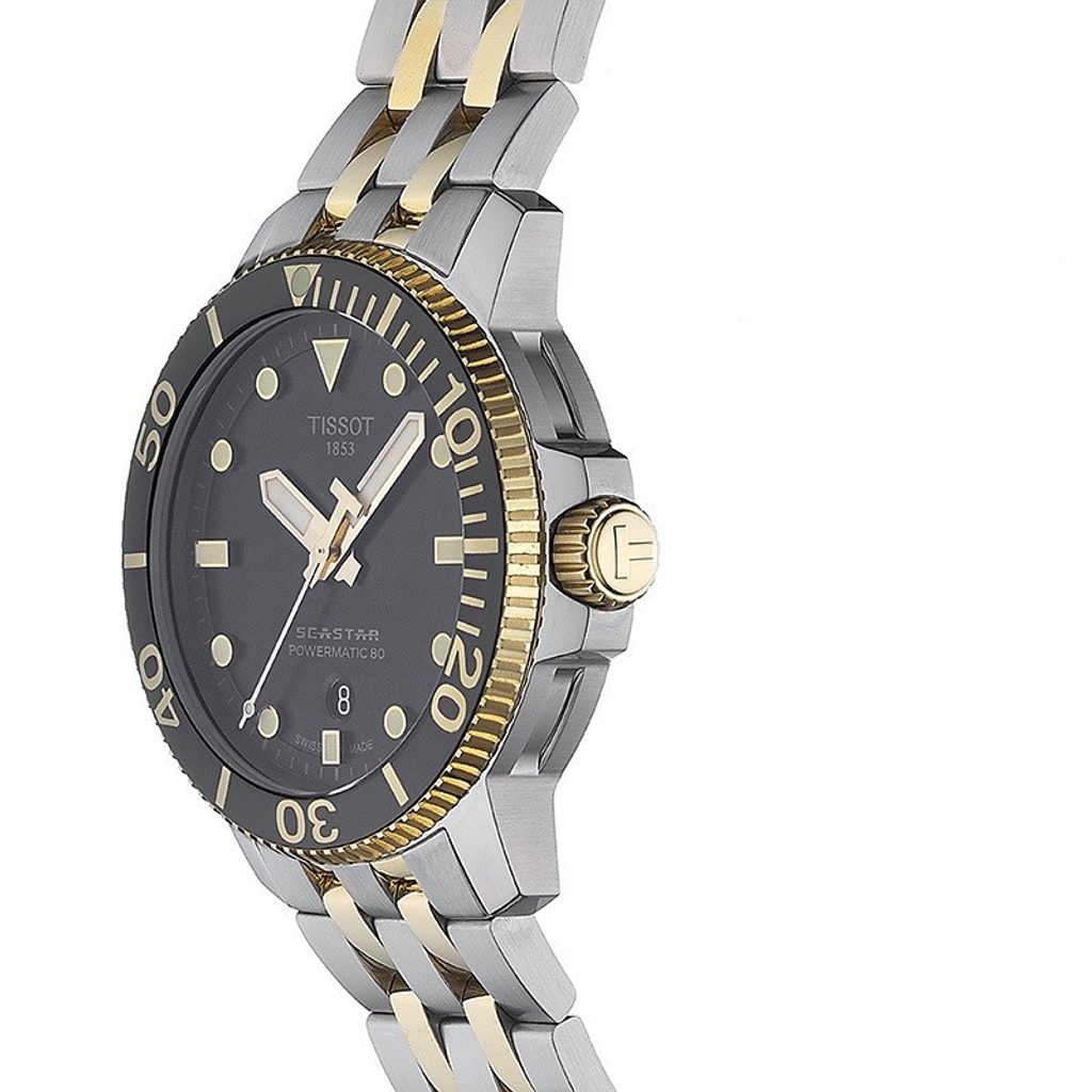  Shop Authentic Tissot Seastar 1000 Powermatic 80 Black Dial Two Tone Steel Strap Watch For Men - T120.407.22.051.00 - Luxxuri