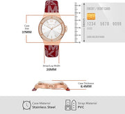  Shop Authentic Michael Kors Lennox Three Hand Silver Dial Red Leather Strap Watch For Women - MK7308 - Luxxuri