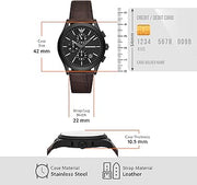  Shop Authentic Emporio Armani Paolo Chronograph Black Dial Brown Leather Strap Watch For Men - AR11549 - Luxxuri