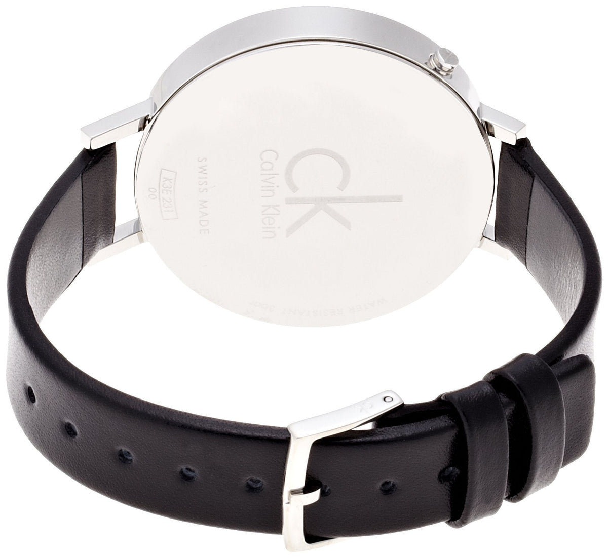 Shop Authentic Calvin Klein Equal Black Dial Black Leather Strap Watch for Women - K3E231C1 - Luxxuri