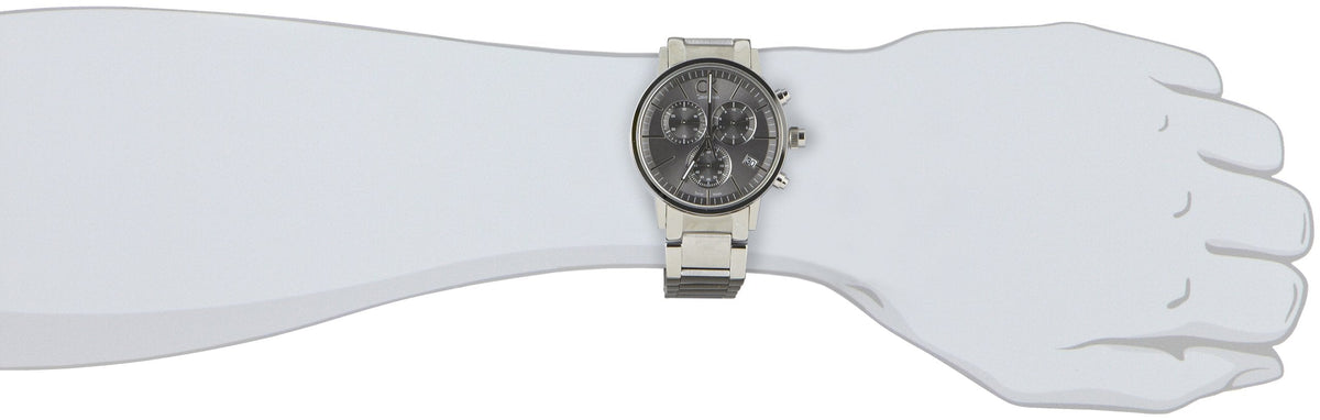  Shop Authentic Calvin Klein Post Minimal Chronograph Black Dial Silver Steel Strap Watch for Men - K7627161 - Luxxuri