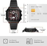  Shop Authentic Fossil Retro Analog-Digital Black Dial Black Steel Strap Watch for Men - FS5891 - Luxxuri