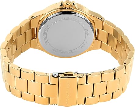  Shop Authentic Michael Kors Lennox Three Hand Gold Dial Gold Steel Strap Watch For Women - MK7229 - Luxxuri