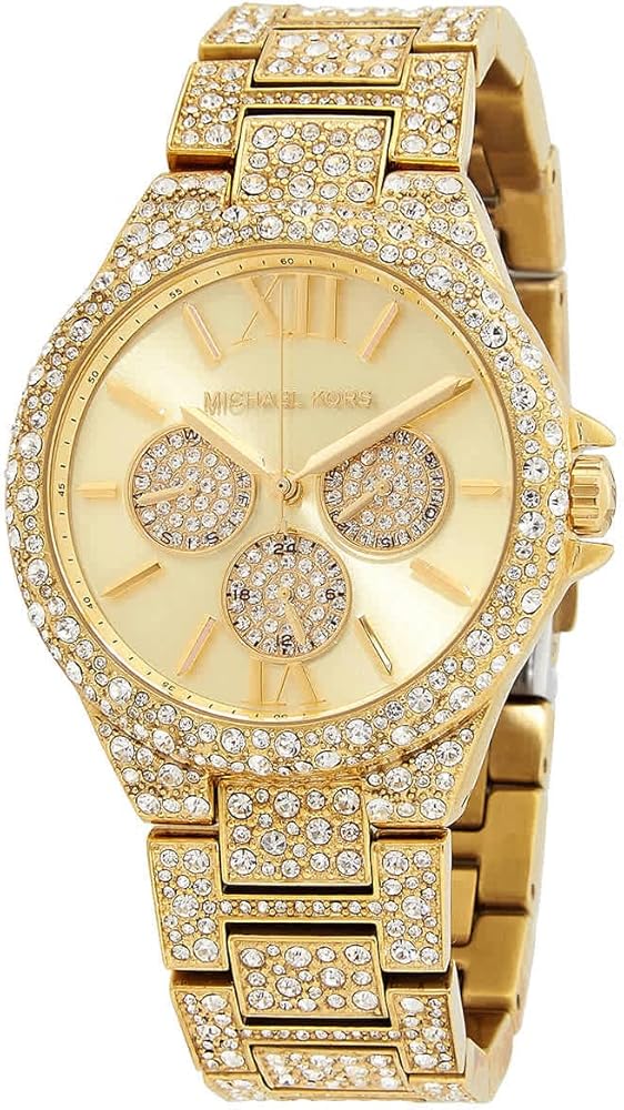  Shop Authentic Michael Kors Camille Pavé Crystals Gold Dial Gold Steel Strap Watch for Women - MK6958 - Luxxuri