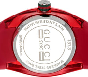  Shop Authentic Gucci Sync Quartz Red Dial Red Rubber Strap Watch For Women - YA137303 - Luxxuri