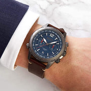  Shop Authentic Hugo Boss Nomad Blue Dial Brown Leather Strap Watch for Men - 1513773 - Luxxuri