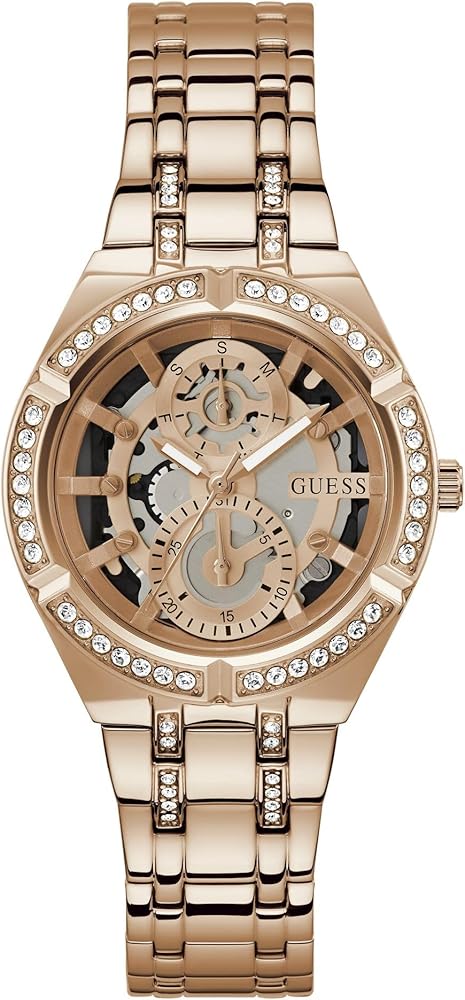  Shop Authentic Guess Allara Quartz Rose Gold Dial Rose Gold Steel Strap Watch For Women - GW0604L3 - Luxxuri