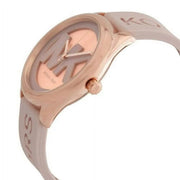  Shop Authentic Michael Kors Janelle Three Hand Rose Gold Dial Pink Rubber Strap Watch For Women - MK7139 - Luxxuri