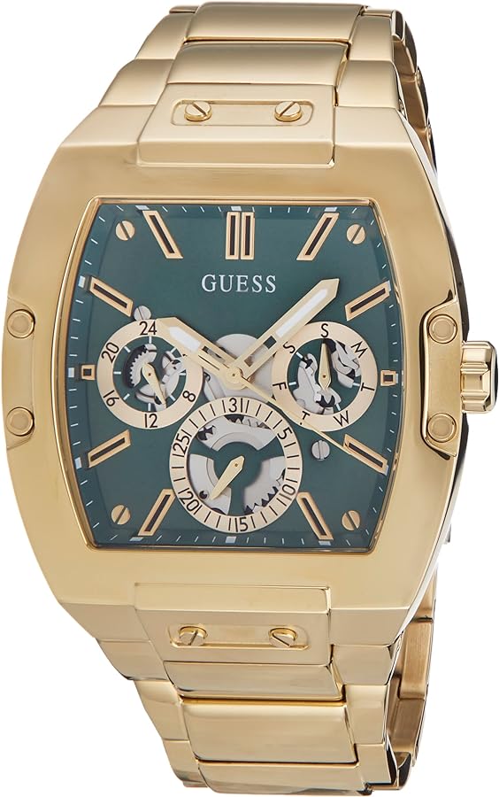  Shop Authentic Guess Phoenix Multi Function Green Dial Gold Steel Strap Watch for Men - GW0456G3 - Luxxuri
