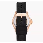  Shop Authentic Michael Kors Everest Analog Rose Gold Dial Black Silicone Strap Watch For Women - MK7358 - Luxxuri