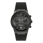  Shop Authentic Salvatore Ferragamo Sapphire Chrono Black Dial Black Rubber Strap Watch for Men - SFME00621 - Luxxuri