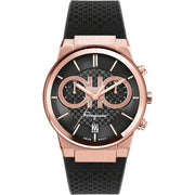  Shop Authentic Salvatore Ferragamo Sapphire Chrono Black Dial Black Rubber Strap Watch for Men - SFME00721 - Luxxuri