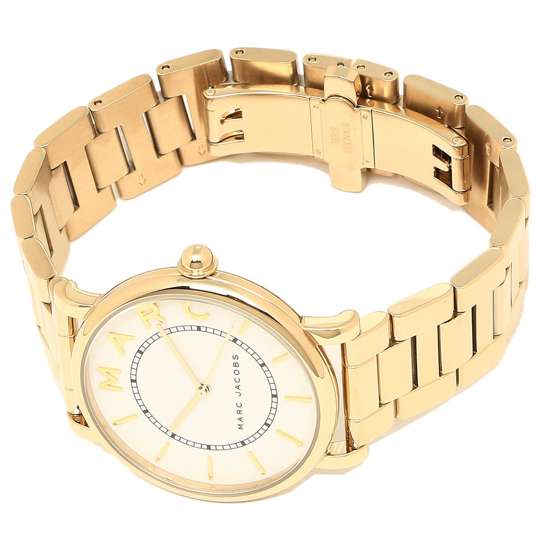  Shop Authentic Marc Jacobs Roxy White Dial Gold Steel Strap Watch for Women - MJ3522 - Luxxuri
