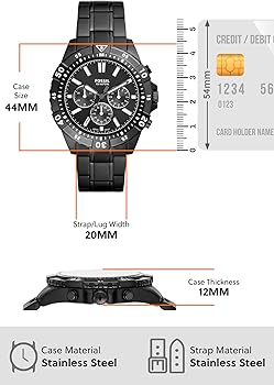  Shop Authentic Fossil Garrett Chronograph Black Dial Black Steel Strap Watch for Men - FS5773 - Luxxuri