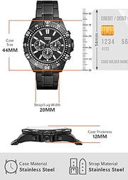  Shop Authentic Fossil Garrett Chronograph Black Dial Black Steel Strap Watch for Men - FS5773 - Luxxuri