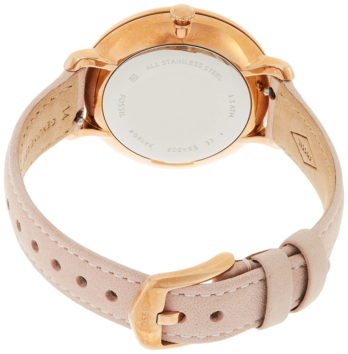  Shop Authentic Fossil Jacqueline White Dial Pink Leather Strap Watch for Women - ES4303 - Luxxuri