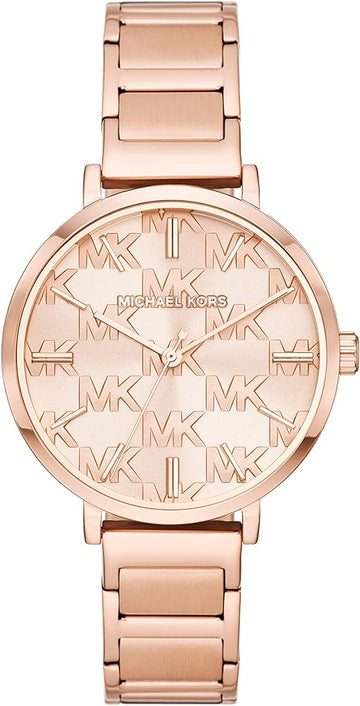  Shop Authentic Michael Kors Addyson Quartz Rose Gold Dial Rose Gold Steel Strap Watch for Women - MK4713 - Luxxuri