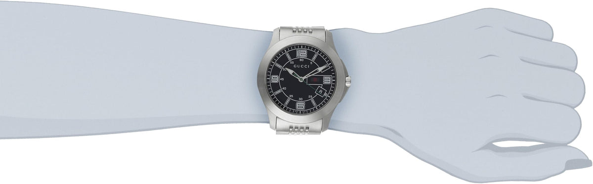  Shop Authentic Gucci G Timeless Black Dial Silver Steel Strap Watch For Men - YA126201 - Luxxuri