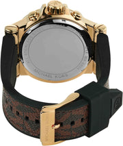  Shop Authentic Michael Kors Dylan Chronograph Black Dial Brown Rubber Strap Watch For Men - MK8904 - Luxxuri