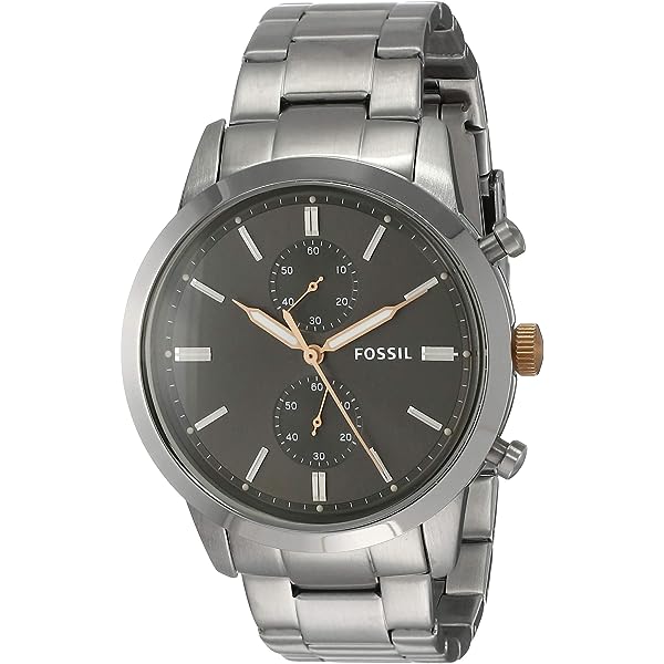  Shop Authentic Fossil Townsman Chronograph Grey Dial Silver Steel Strap Watch for Men - FS5407 - Luxxuri