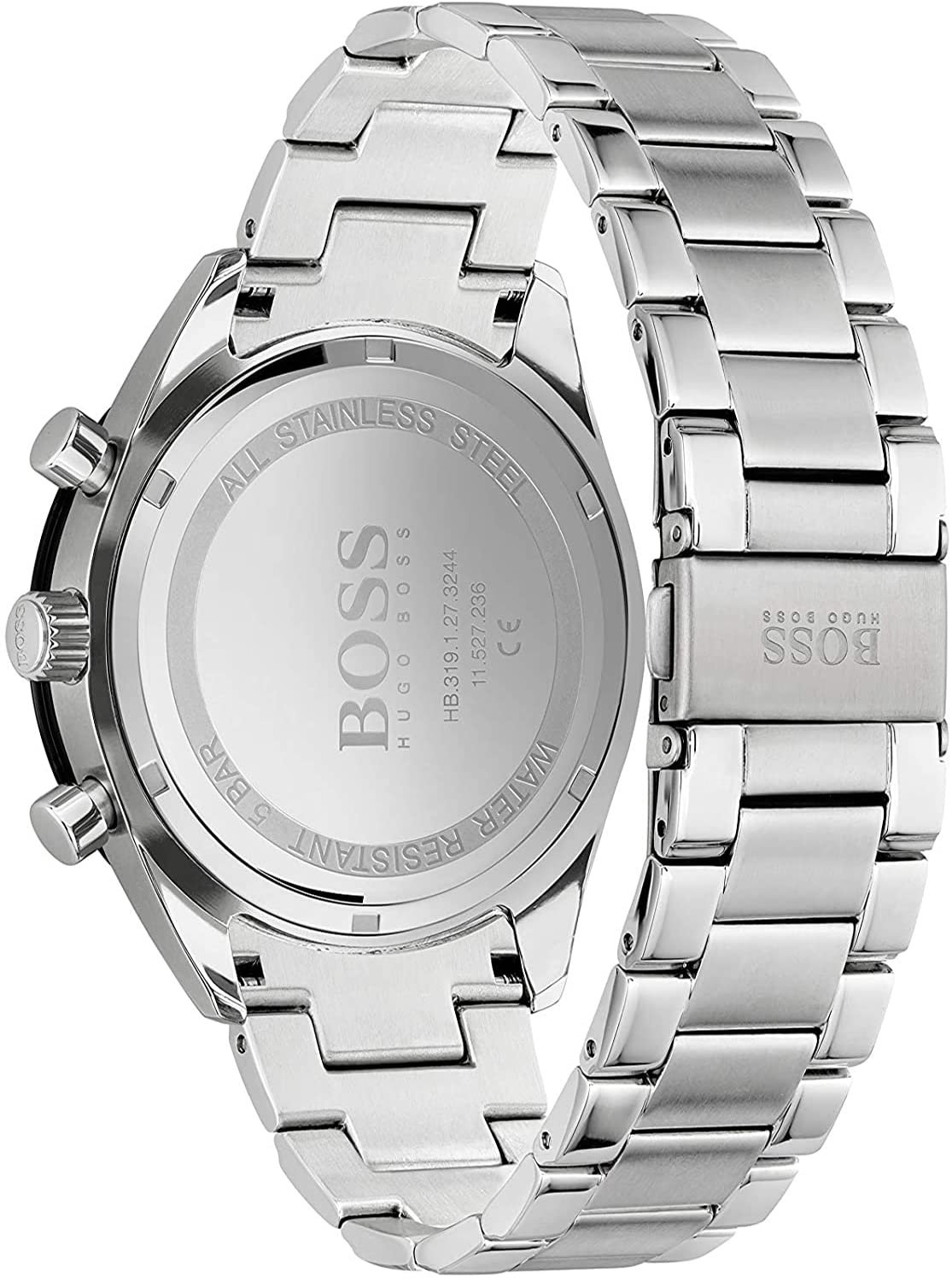  Shop Authentic Hugo Boss Santiago Black Dial Silver Steel Strap Watch for Men - 1513862 - Luxxuri