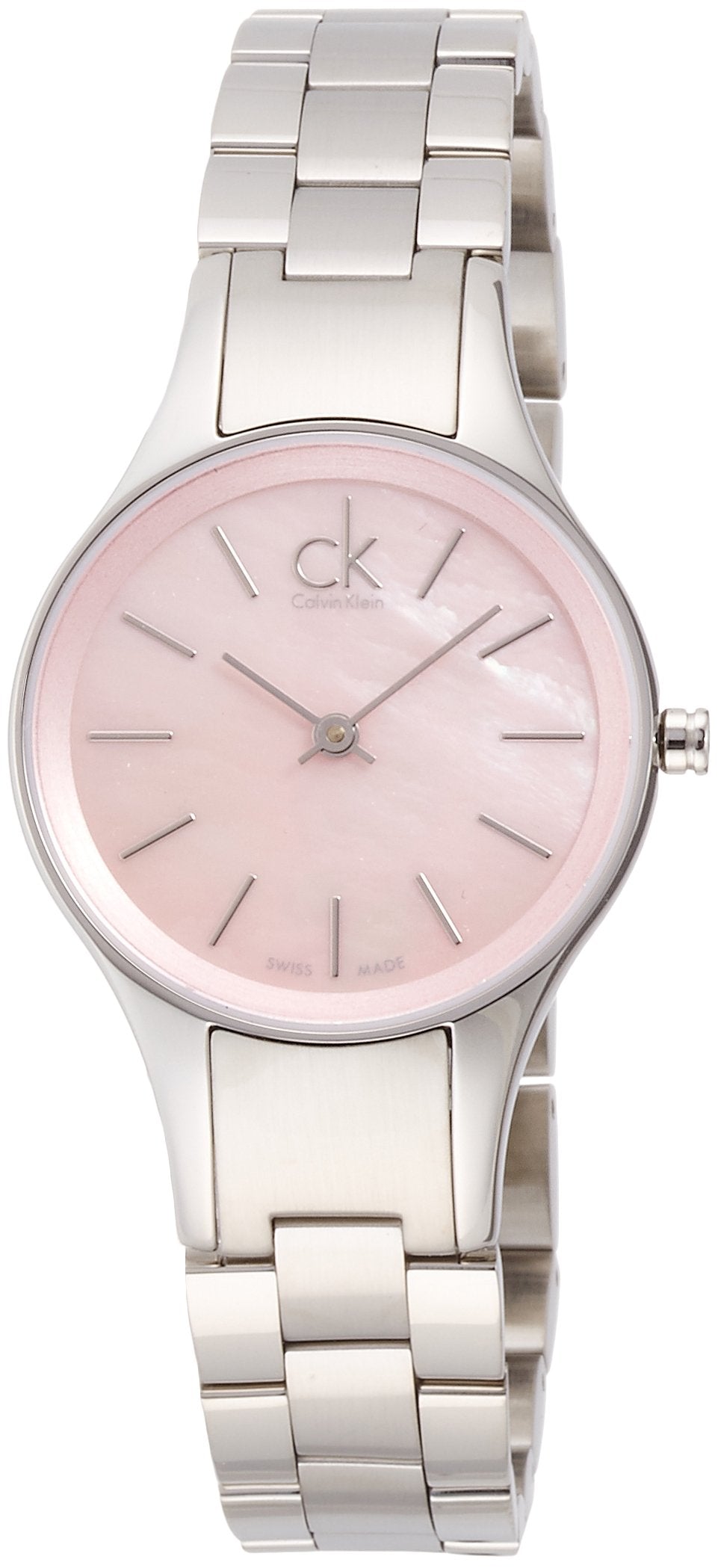 Shop Authentic Calvin Klein Simplicity Pink Dial Silver Steel Strap Watch for Women - K432314E - Luxxuri