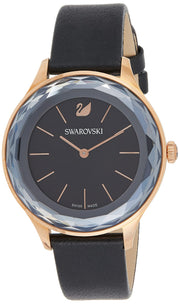  Shop Authentic Swarovski Octea Nova Grey Dial Grey Leather Strap Watch for Women - 5295358 - Luxxuri