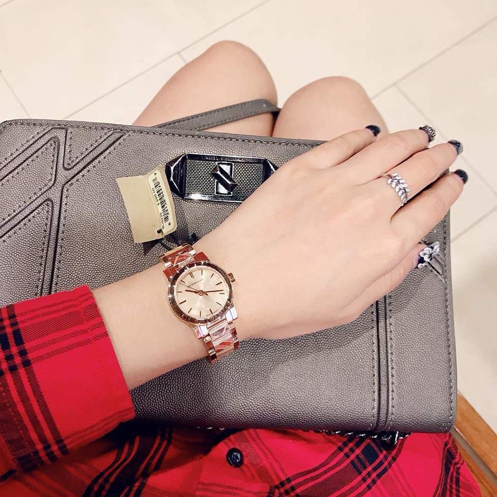  Shop Authentic Burberry The City Rose Gold Dial Rose Gold Steel Strap Watch for Women - BU9235 - Luxxuri