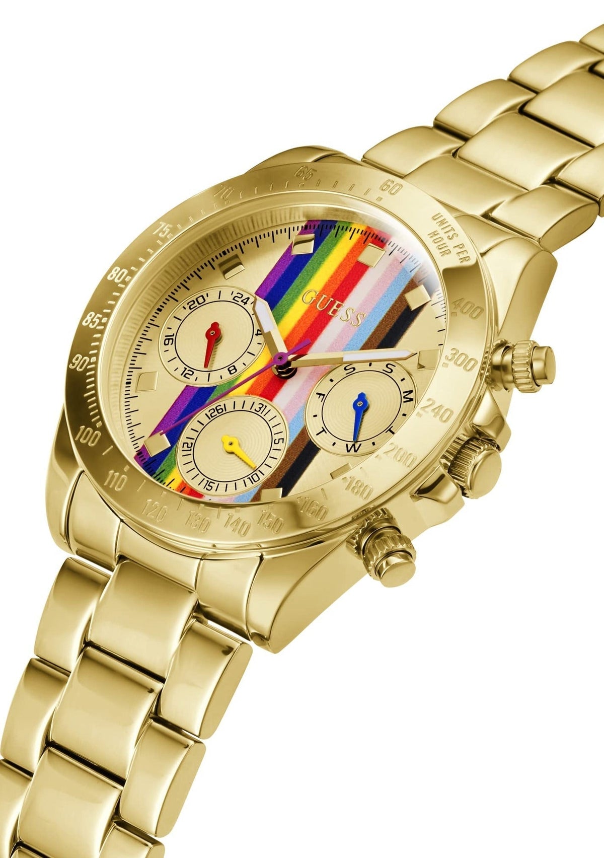  Shop Authentic Guess Eclipse Multifunction Gold Dial Gold Steel Strap Watch for Women - GW0433L1 - Luxxuri