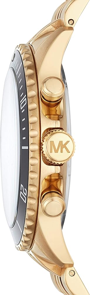  Shop Authentic Michael Kors Bayville Chronograph Black Dial Gold Steel Strap Watch For Men - MK8726 - Luxxuri