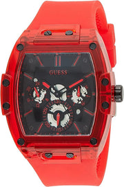  Shop Authentic Guess Phoenix Multifunction Black Dial Red Rubber Strap Watch for Men - GW0203G5 - Luxxuri