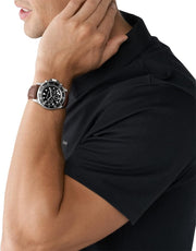  Shop Authentic Michael Kors Everest Chronograph Black Dial Brown Leather Strap Watch For Men - MK9054 - Luxxuri