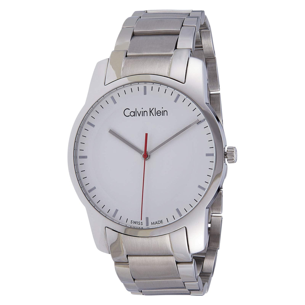  Shop Authentic Calvin Klein City Quartz White Dial Silver Steel Strap Watch for Men - K2G2G1Z6 - Luxxuri