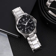  Shop Authentic Maserati SFIDA Quartz Black Dial Stainless Steel Watch For Men - R8853140002 - Luxxuri