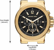  Shop Authentic Michael Kors Dylan Chronograph Black Dial Brown Rubber Strap Watch For Men - MK8904 - Luxxuri