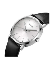  Shop Authentic Calvin Klein Posh Silver Dial Black Leather Strap Watch for Men - K8Q311C6 - Luxxuri