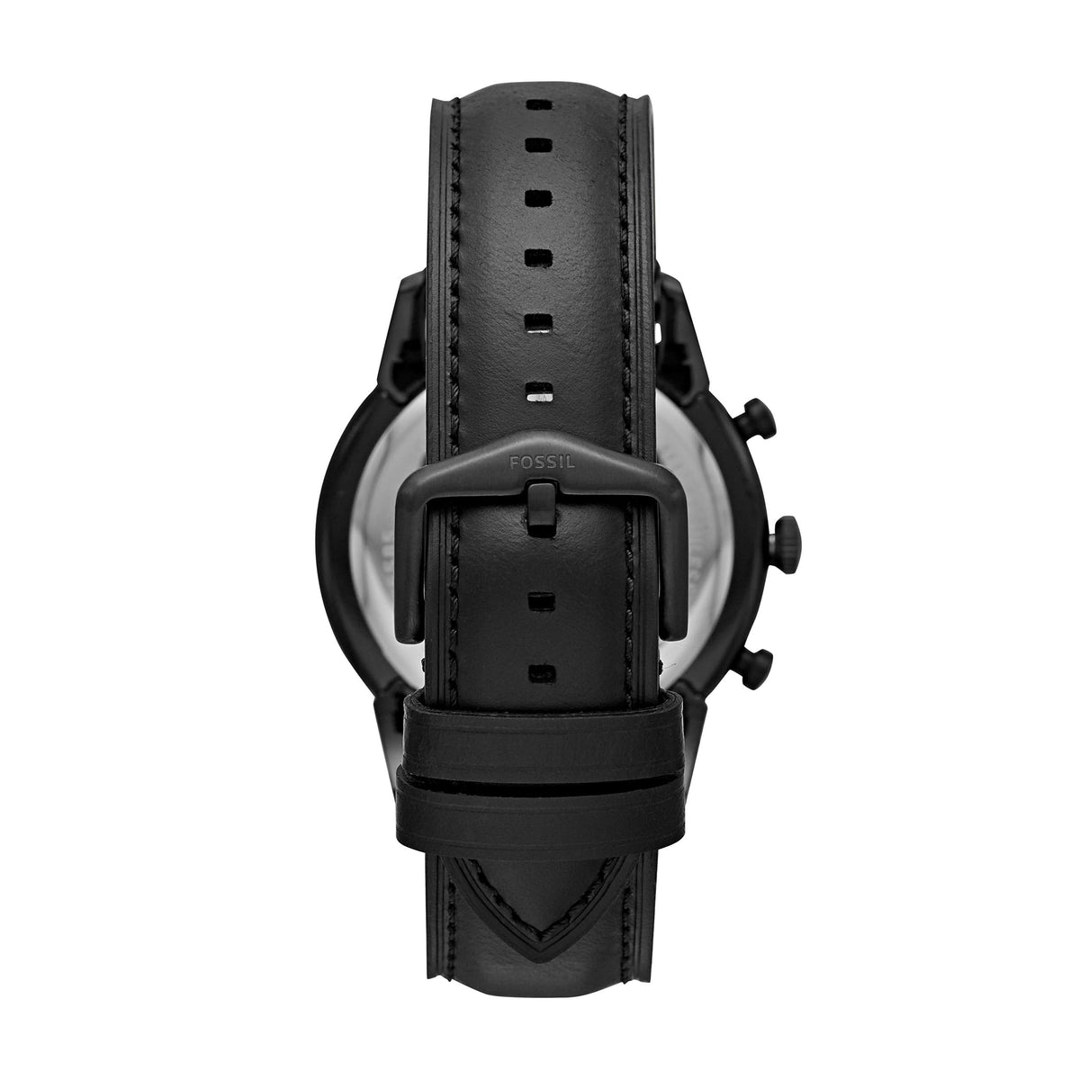  Shop Authentic Fossil Goodwin Chronograph Black Dial Black Leather Strap Watch for Men - FS5585 - Luxxuri