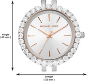  Shop Authentic Michael Kors Darci Quartz Silver Dial Two Tone Steel Strap Watch For Women - MK4515 - Luxxuri