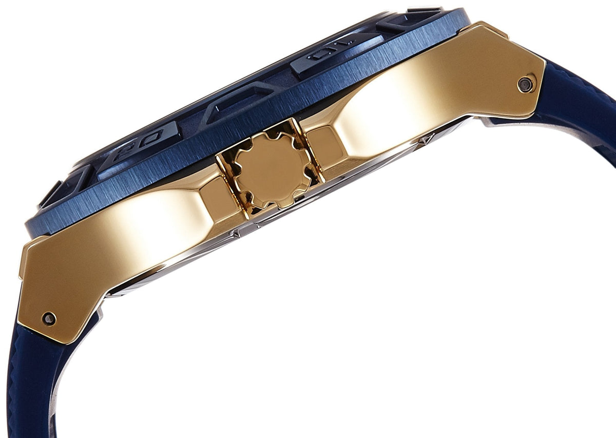  Shop Authentic Guess Force Blue & Rose Gold Dial Blue Silicone Strap Watch For Men - W0674G2 - Luxxuri
