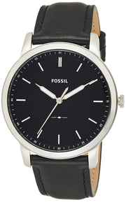  Shop Authentic Fossil The Minimalist Three Hand Black Dial Black Leather Strap Watch for Men - FS5398 - Luxxuri